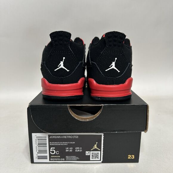 Nike Air Jordan 4 Retro TD “Red Thunder” 2024 - Picture 4 of 5